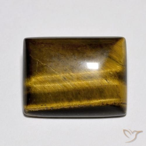 10.27ct Natürlicher gold-braun Tigerauge, Baguette, Lichtundurchlässig