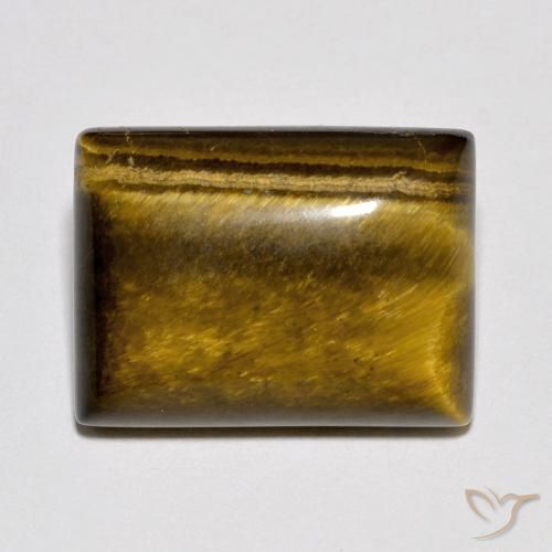10.93ct Natürlicher Warmes Braun Tigerauge, Baguette, Lichtundurchlässig