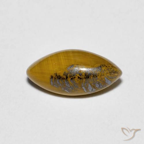 1.20ct Natürlicher Medium Dark-Brown Tigerauge, Marquise, Lichtundurchlässig