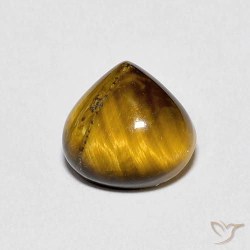 1.92ct Natürlicher hellbraun Tigerauge, Birnenform, Lichtundurchlässig