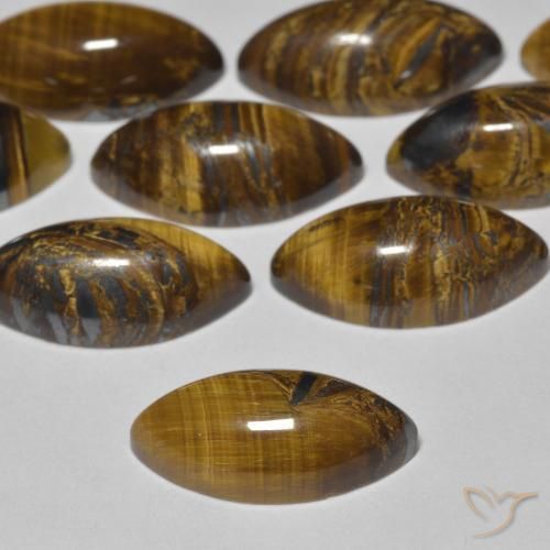 9,17 ctw natürlicher Warmes Braun Tigerauge, Marquise, Lichtundurchlässig