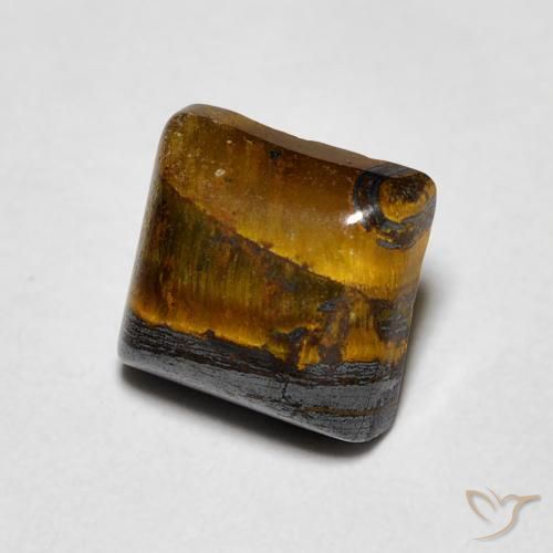 9,17 ctw natürlicher Medium Dark-Brown Tigerauge, Quadrat, Lichtundurchlässig