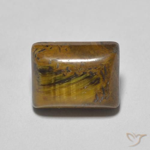 1.84ct Natürlicher hellbraun Tigerauge, Baguette, Lichtundurchlässig