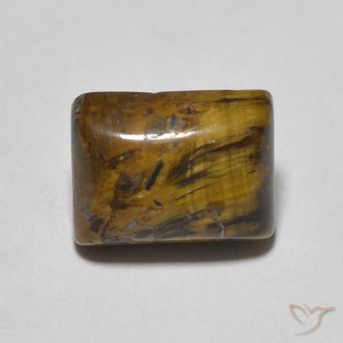 1.77ct Natürlicher hellbraun Tigerauge, Baguette, Lichtundurchlässig