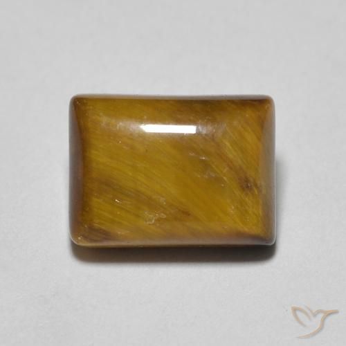 1.58ct Natürlicher hellbraun Tigerauge, Baguette, Lichtundurchlässig