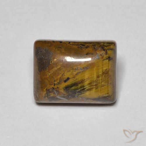 1.92ct Natürlicher Mittel braun Tigerauge, Baguette, Lichtundurchlässig