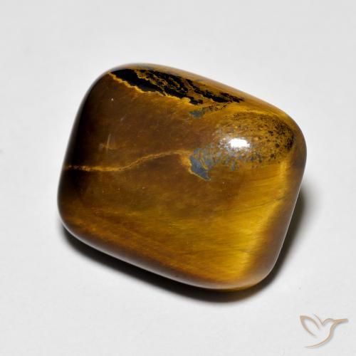 8.75ct Natürlicher gelblich-braun Tigerauge, Kissen, Lichtundurchlässig
