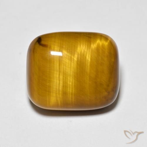 8.76ct Natürlicher hellbraun Tigerauge, Kissen, Lichtundurchlässig
