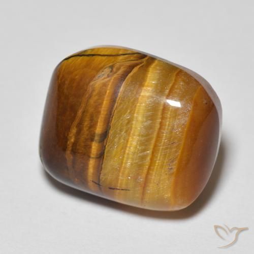 8.23ct Natürlicher Warmes Braun Tigerauge, Kissen, Lichtundurchlässig