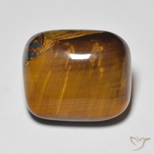 8.83ct Natürlicher Warmes Braun Tigerauge, Kissen, Lichtundurchlässig