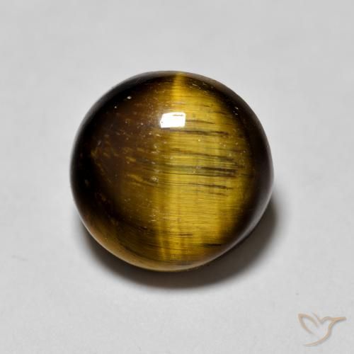 9,17 ctw natürlicher Medium Dark-Brown Tigerauge, Runden, Lichtundurchlässig
