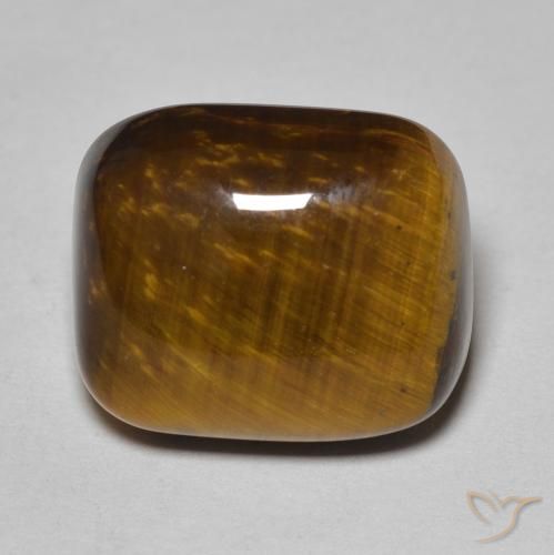 8.84ct Natürlicher gold-braun Tigerauge, Kissen, Lichtundurchlässig