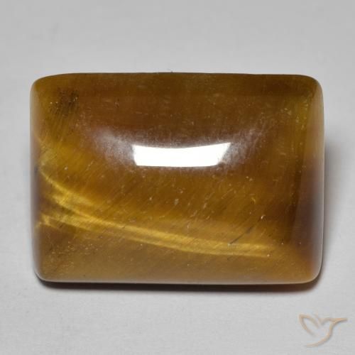 16.69ct Natürlicher Mittel braun Tigerauge, Baguette, Lichtundurchlässig
