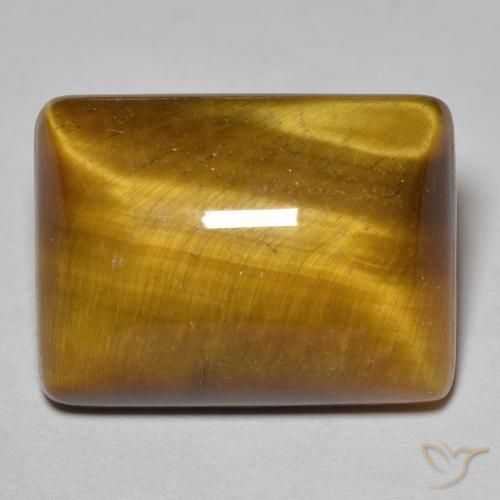 19.70ct Natürlicher Warmes Braun Tigerauge, Baguette, Lichtundurchlässig