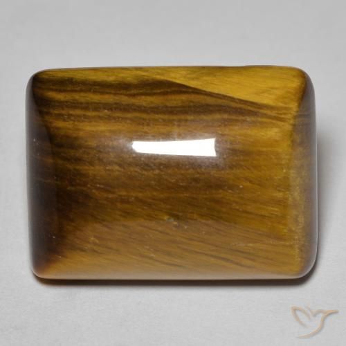 19.32ct Natürlicher Warmes Braun Tigerauge, Baguette, Lichtundurchlässig