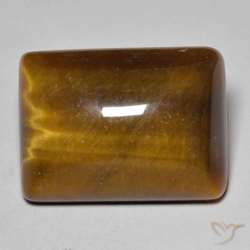19.29ct Natürlicher gold-braun Tigerauge, Baguette, Lichtundurchlässig