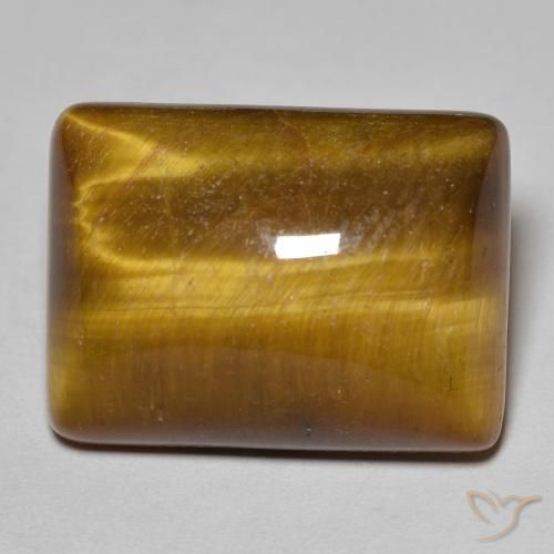 19.11ct Natürlicher Warmes Braun Tigerauge, Baguette, Lichtundurchlässig