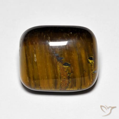 8.57ct Natürlicher Braun Tigerauge, Kissen, Lichtundurchlässig
