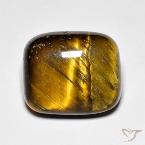 8.27ct Natürlicher Lebkuchen braun Tigerauge, Kissen, Lichtundurchlässig