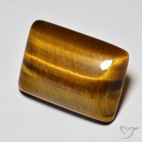 13.68ct Natürlicher Warmes Braun Tigerauge, Baguette, Lichtundurchlässig