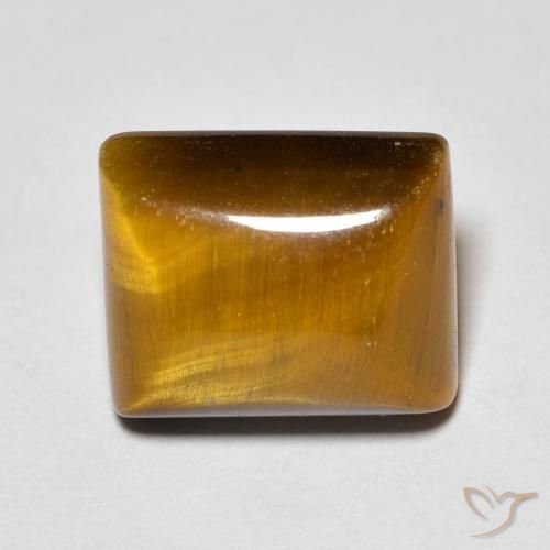 6.14ct Natürlicher Mittel braun Tigerauge, Baguette, Lichtundurchlässig