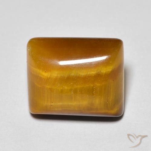 6.08ct Natürlicher gold-braun Tigerauge, Baguette, Lichtundurchlässig