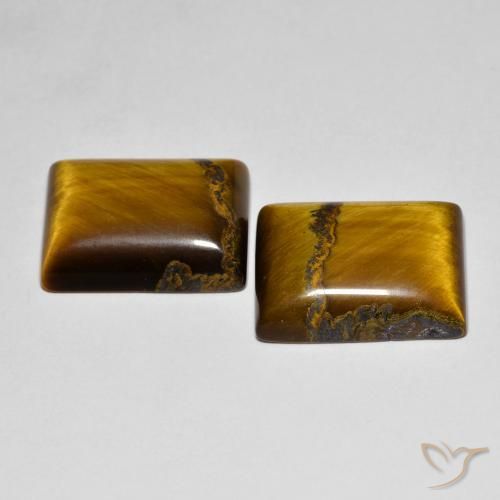 19.66 ct natürliche Mittel braun Tigerauge-Edelsteine, Baguette, Lichtundurchlässig