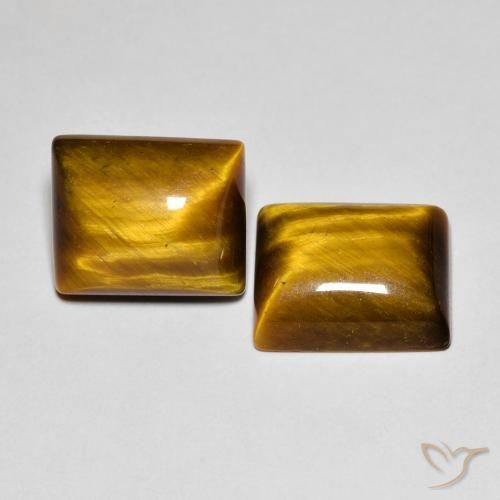 12.53 ct natürliche Mittel braun Tigerauge-Edelsteine, Baguette, Lichtundurchlässig