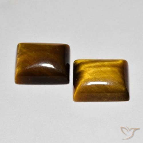 12.53 ct natürliche Mittel braun Tigerauge-Edelsteine, Baguette, Lichtundurchlässig