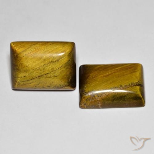 20.00 ct natürliche Warmes Braun Tigerauge-Edelsteine, Baguette, Lichtundurchlässig