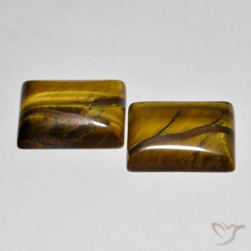 18.41 ct natürliche Warmes Braun Tigerauge-Edelsteine, Baguette, Lichtundurchlässig