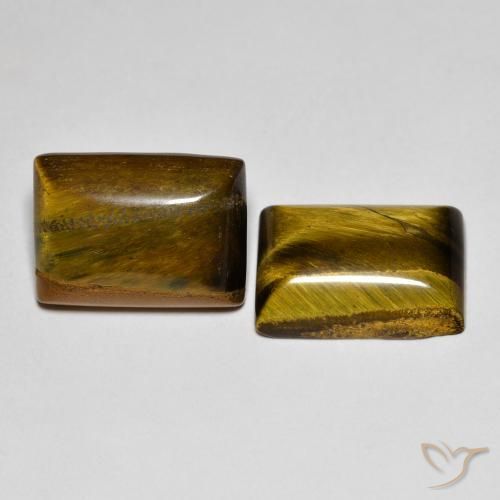 14.35 ct natürliche gold-braun Tigerauge-Edelsteine, Baguette, Lichtundurchlässig