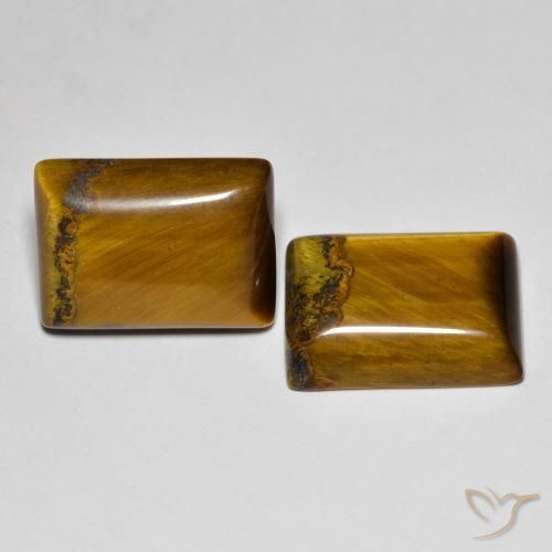 19.40 ct natürliche Mittel braun Tigerauge-Edelsteine, Baguette, Lichtundurchlässig