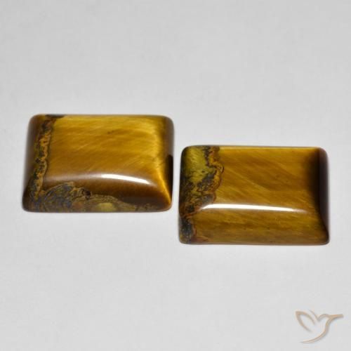 19.40 ct natürliche Mittel braun Tigerauge-Edelsteine, Baguette, Lichtundurchlässig