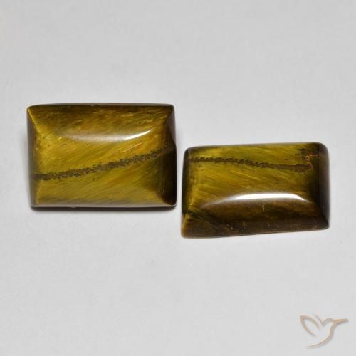 14.11 ct natürliche Mittel braun Tigerauge-Edelsteine, Baguette, Lichtundurchlässig