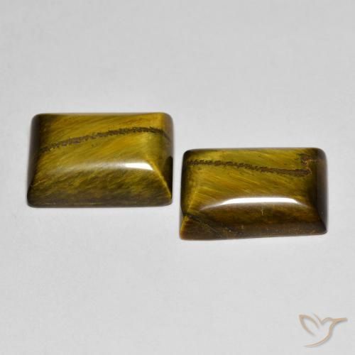 14.11 ct natürliche Mittel braun Tigerauge-Edelsteine, Baguette, Lichtundurchlässig