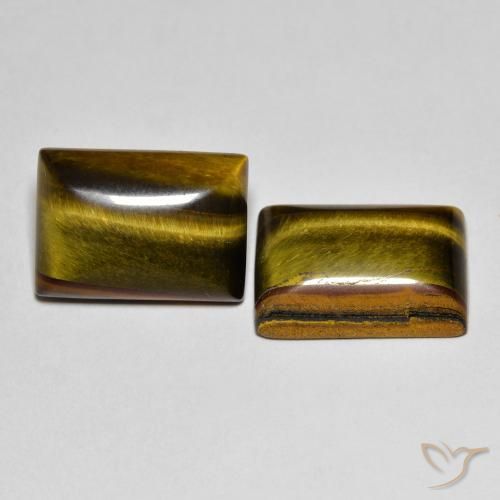 13.55 ct natürliche gold-braun Tigerauge-Edelsteine, Baguette, Lichtundurchlässig