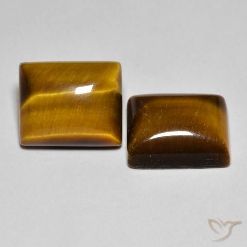 12.46 ct natürliche gold-braun Tigerauge-Edelsteine, Baguette, Lichtundurchlässig