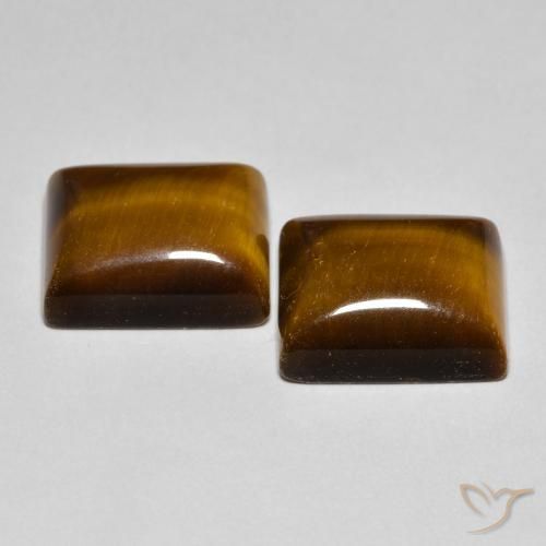 12.46 ct natürliche gold-braun Tigerauge-Edelsteine, Baguette, Lichtundurchlässig