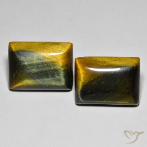 20.22ctw Natürlicher Medium Dark-Brown Tigerauge, Baguette, Lichtundurchlässig