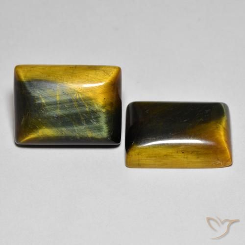 20.22 ct natürliche Medium Dark-Brown Tigerauge-Edelsteine, Baguette, Lichtundurchlässig