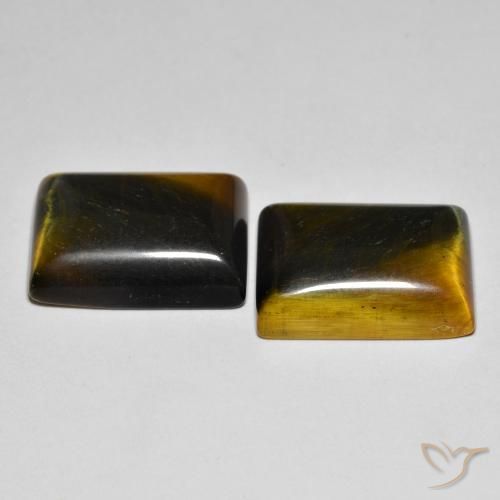 20.22 ct natürliche Medium Dark-Brown Tigerauge-Edelsteine, Baguette, Lichtundurchlässig