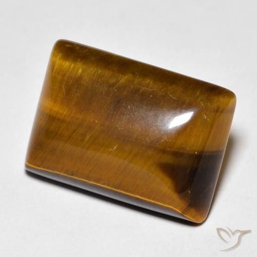 12.31ct Natürlicher Mittel braun Tigerauge, Baguette, Lichtundurchlässig