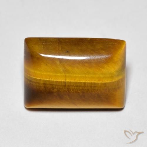 5.68ct Natürlicher Warmes Braun Tigerauge, Baguette, Lichtundurchlässig