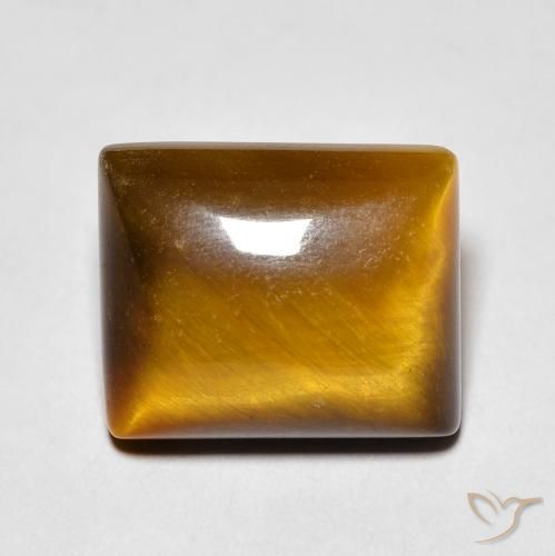 6.31ct Natürlicher Medium Light-Brown Tigerauge, Baguette, Lichtundurchlässig