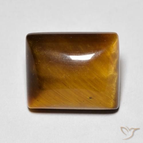 6.28ct Natürlicher Warmes Braun Tigerauge, Baguette, Lichtundurchlässig