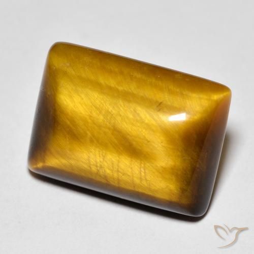 13.65ct Natürlicher Medium Light-Brown Tigerauge, Baguette, Lichtundurchlässig