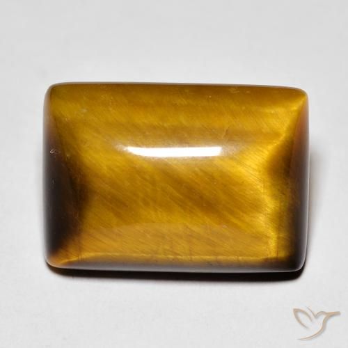 9,17 ctw natürlicher Medium Light-Brown Tigerauge, Baguette, Lichtundurchlässig