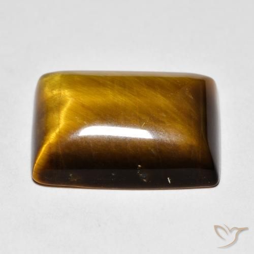 9,17 ctw natürlicher Medium Light-Brown Tigerauge, Baguette, Lichtundurchlässig