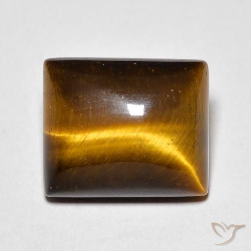 6.42ct Natürlicher Mittel braun Tigerauge, Baguette, Lichtundurchlässig